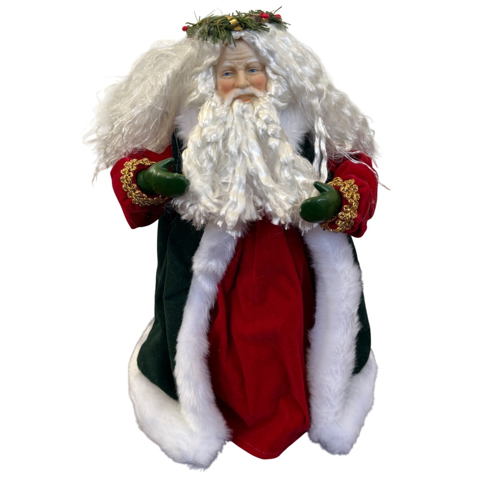 Vintage Silvestri Santa Claus Figurine 13"‎ Handmade Christmas Tree Topper